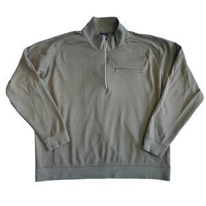 NIKE Golf 1/2 Zip Pullover Cotton Sweater Shirt Olive Green Mens Size XL